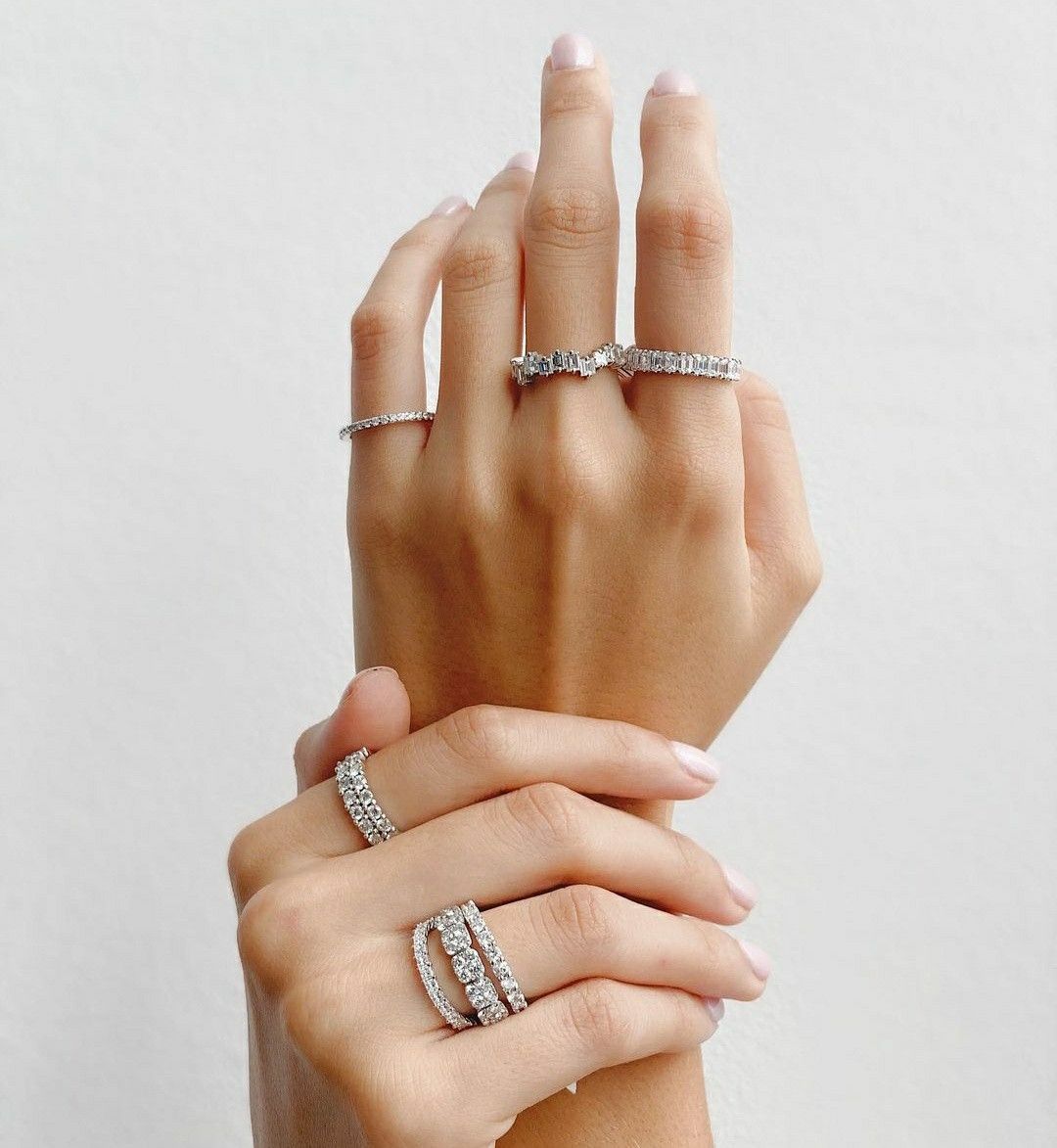 Diamond rings worn together